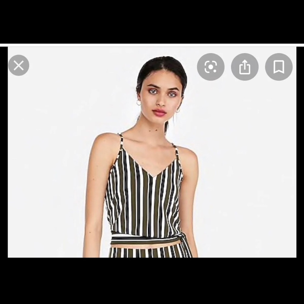 Striped Tie hem Cami Size L